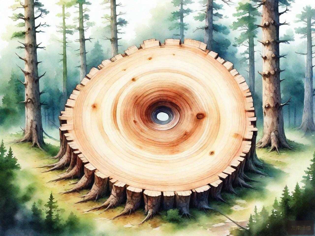 大兴安岭大树的年轮较密的向着什么面