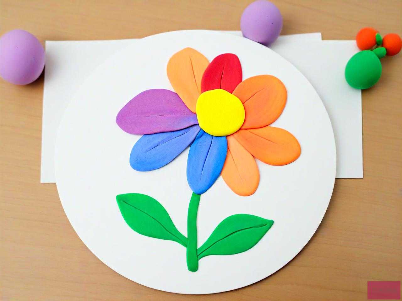 简单的彩泥手工制作花