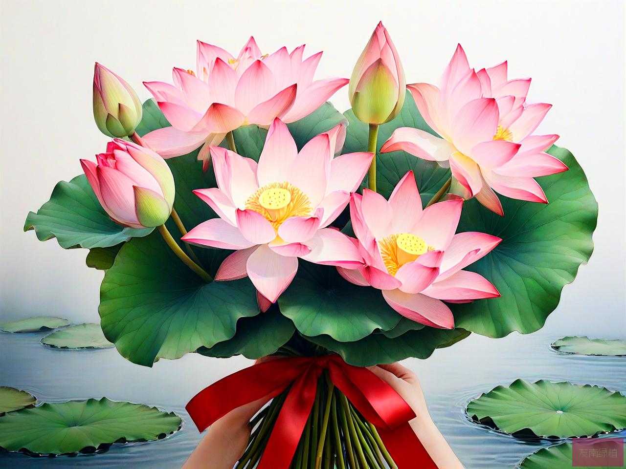 荷花花束的寓意和象征