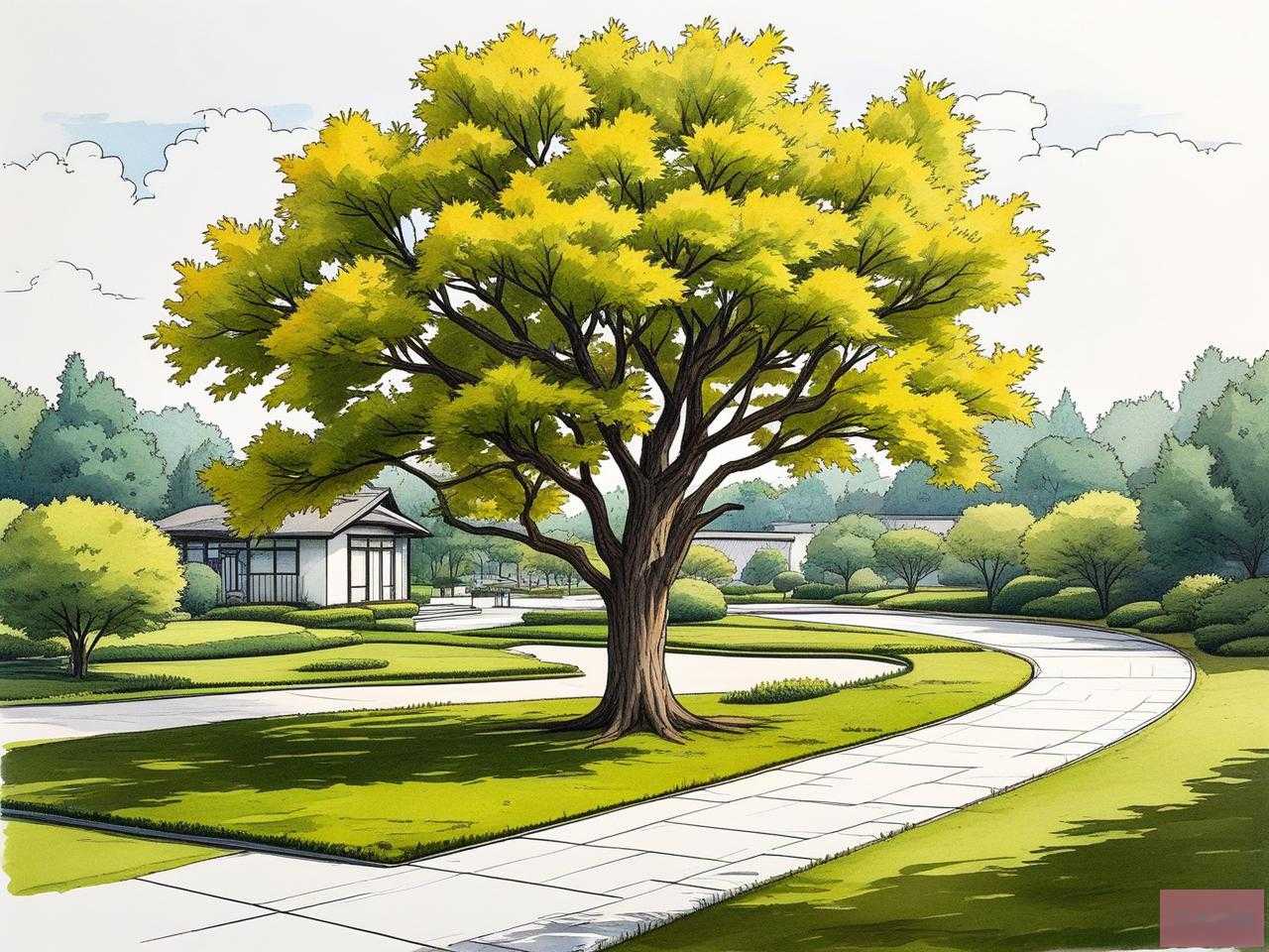 2025年风景园林手绘树木