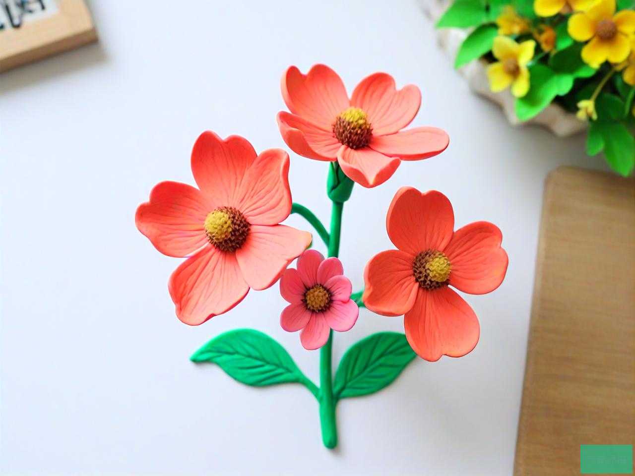 手工制作粘土花朵教程